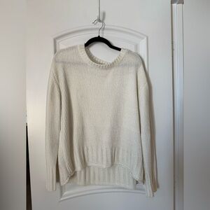 Chenille White Sweater